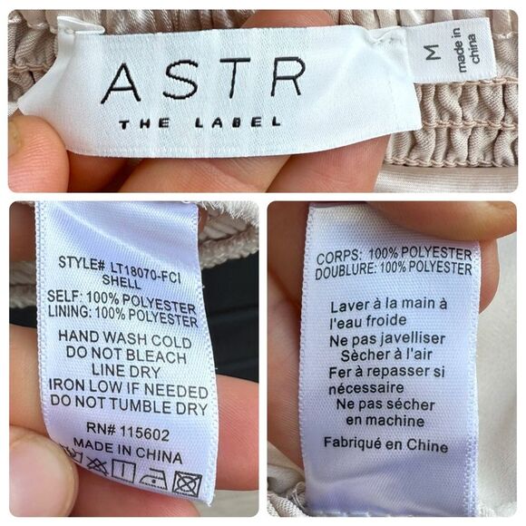 ASTR The Label Satin Drape Neck Corset Top in Champagne | Size Medium - Picture 5 of 5